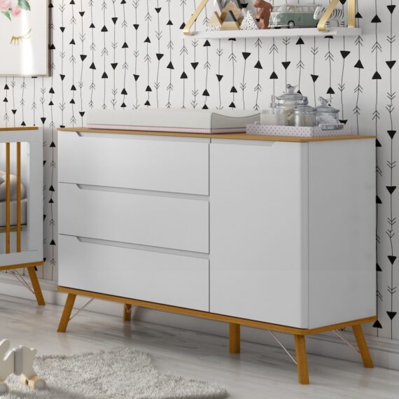 Chest Of Drawers Albi Off White Freijo Eco Wood