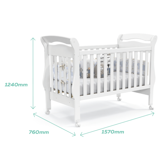 Bambini Crib Bright White